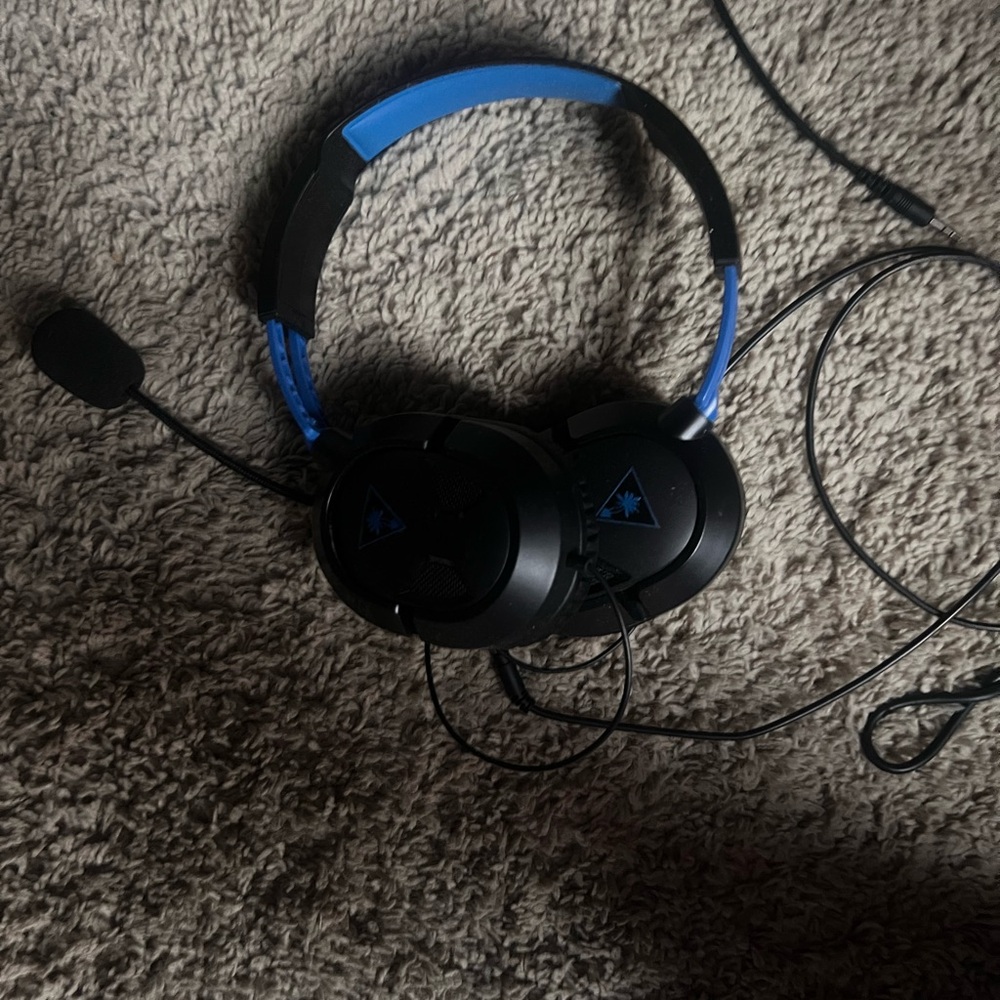 Black and Blue Gaming Headset